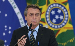 Presidente Jair Bolsonaro durante discurso em Brasília em 25 de março de 2021. (Foto: Fabio Rodrigues Pozzebom/Agência Brasil)