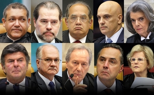 Composição de ministros do Supremo Tribunal Federal. (Foto: Montagem/Guiame)