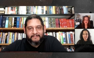 Fábio Coelho, líder do movimento Vozes e Trovões, em live para o Guiame. (Foto: Guiame)