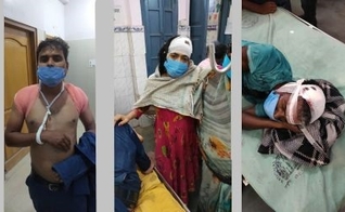 Pastor Ram Niwas e sua esposa Pinky no hospital. (Foto: Christian Solidarity Worldwide). 