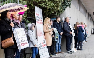 Pavica Vojnović participa do evento 40 Dias pela Vida em Pforzheim, na Alemanha. (Foto: ADF International)