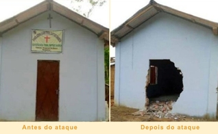 A Bangladesh Bawn Tribal Baptist Church foi destruída por radicais budistas. (Foto: Asia News).