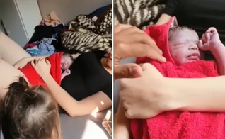 Sophia nasceu em casa, com a ajuda do pai. (Foto: Reprodução/Instagram)