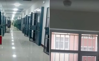 Filmagens secretas obtidas pelo grupo de ativistas Bitter Winter mostraram celas com barras e câmeras. (Foto: Bitter Winter).