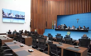Plenário da Assembleia Legislativa de Mato Grosso do Sul. (Foto: Reprodução / Campo Grande News / Wagner Guimarães / Alems)