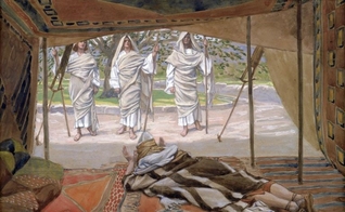 Abraão e os três anjos. (Imagem ilustrativa / James Jacques Joseph Tissot / Domínio Público)