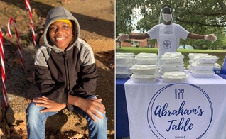 Abraham Olagbegi, de 13 anos, decidiu alimentar moradores de rua. (Foto: Facebook/Abraham Olagbegi)