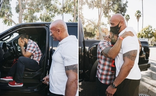 O ator Dwayne Johnson deu seu carro a Oscar Rodriguez. (Foto: The Rock/Instagram)