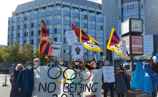 Protesto contra os Jogos de Inverno na China. (Foto: Facebook/Australia Tibet Council).