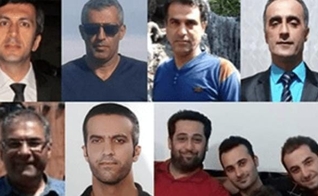 Do canto superior esquerdo para a direita): Mohammad Vafadar, Kamal Naamanian, Hossein Kadivar, Behnam Akhlaghi, Abdolreza Ali-Haghnejad (Matthias), Shahrooz Eslamdoust, Khalil Dehghanpour, Babak Hosseinzadeh e Mehdi Khatibi. (Foto: Open Doors)