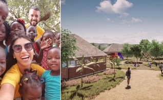 A gerente comercial Taina de Mendonça e o advogado Renato Marques investiram o dinheiro do casamento em aldeia africana. (Foto: Arquivo pessoal/Taina de Mendonça)
