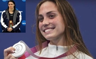 Governador da Flórida reconheceu Emma Weyant como a vencedora no Campeonato da NCAA. (Foto: Montagem Guiame)