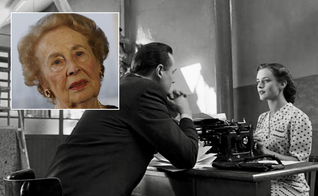 Cena do filme A Lista de Schindler, de 1993; no destaque, Mimi Reinhardt. (Foto: Memória do Cinema)