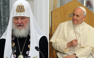 Patriarca russo Kirill; Papa Francisco. (Fotos: Creative Commons)