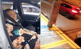 Eci Coutinho Bella foi arrastada por três quarteirões. (Foto: Lívia Torres/ TV Globo|Câmeras de Segurança)