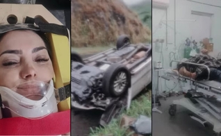 Eyshila e o pastor Odilon Santos sofreram um grave acidente de carro na semana passada. (Foto: Instagram/Eyshila Santos).
