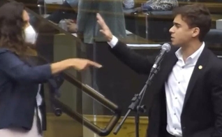 Vereador Nikolas Ferreira (PL) e vereadora Bella Gonçalves (PSOL). (Foto: Captura de tela/Vídeo Instagram Nikolas Ferreira)