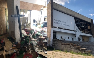 Igreja destruída pela guerra em Mariupol. (Foto: Gennadiy Mokhnenko/Facebook)