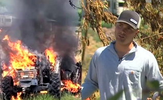 Logan Schneider, de 19 anos, saiu ileso do acidente e ainda salvou o piloto. (Foto: Reprodução/King 5).