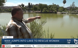 Scot Wolfe, de 56 anos, salvou uma mulher que se afogava em um lago, na Califórnia. (Foto: Reprodução/ABC News San Diego).