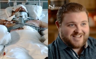 Cody Byrns sobreviveu a queimaduras de 4°. (Foto: Reprodução/CBN News).