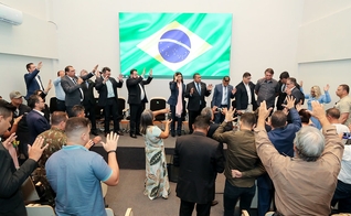 Reunião com Líderes Evangélicos, em Rio Branco (AC), em 18/03/2022. (Foto: Isac Nóbrega/PR)