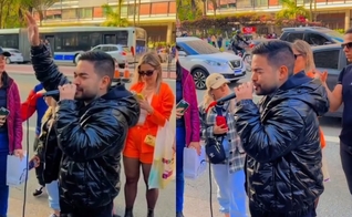  Yudi louvou e pregou sobre o amor de Deus na Avenida Paulista. (Foto: Instagram/Yudi Tamashiro).