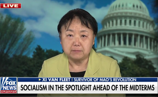 Xi Van Fleet em entrevista à Fox & Friends Weekend. (Foto: Captura de Tela/Fox News)