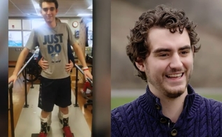 Ryan Kolonich fraturou a medula espinhal ao sofrer um acidente de esqui. (Foto: Reprodução/CBN News).