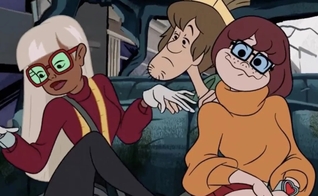 Da esquerda, Coco Diablo, Salsicha e Velma em "Trick or Treat Scooby-Doo!" (Reprodução: Animação Warner Bros.)