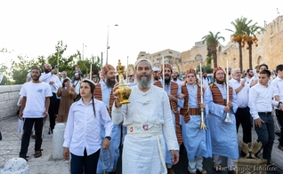 Festa de Sucot entre os judeus, em Jerusalém. (Foto: Instituto do Templo)