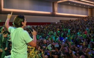 Michelle Bolsonaro em evento no Maranhão. (Foto: Instagram/Damares Alves).