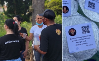 Voluntários receberam participantes de evento esportivo com copo de água gelada. (Foto: Reprodução/Facebook Missão Encorajamento)