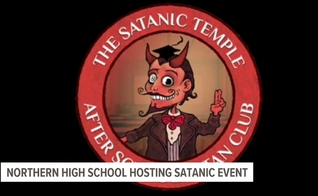 Logo do Clube Satânico Pós-Escola. (Foto: Captura de tela/YouTube Fox 43 News)