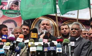 Ismail Haniyeh durante discurso em Gaza, Palestina. (Foto: Joe Catron/Flickr)