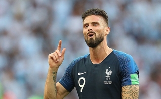 Olivier Giroud na Copa do Mundo 2018 na Rússia. (Foto: Anton Zaitsev/Wikimedia Commons)