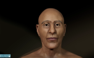 Faraó Ramsés II mostrado em um processo de reconstrução documentado pelo Face Lab na Liverpool John Moores University (Captura de tela/YouTube/Face Lab LJMU)