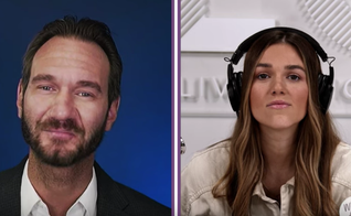 Nick Vujicic falou no podcast apresentado por Sadie Robertson. (Captura de tela/YouTube/ Sadie Robertson Huff)
