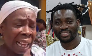 O jogador Christian Atsu e sua tia, que o criou como filho. (Foto: Instagram/Christian Atsu)