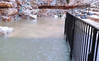As antigas piscinas do rei Herodes se encheram após as fortes chuvas que atingiram Israel. (Foto: Museu da Torre de David).