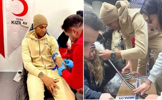 Souza ajudando sobreviventes após terremoto na Turquia. (Foto: Arquivo pessoal do jogador)