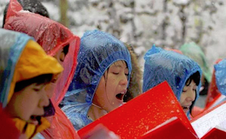 A Igreja Shouwang de Pequim durante um culto em um dia de neve em 2011. (Fonte: ChinaAid)