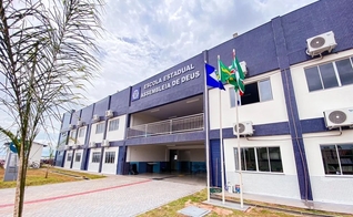 Fachada da Escola Estadual Evangélica Assembleia de Deus. (Foto: Wesley Rodrigues/Seduc)