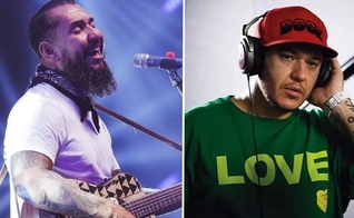 Rodolfo Abrantes e Chorão. (Montagem Foto 1: Gabriel Brandão/Foto 2: Divulgação)
