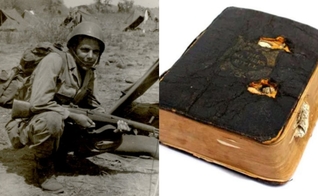  Em 1917, o britânico Leslie Friston foi livrado de duas balas por sua Bíblia. (Foto: Imagem ilustrativa/Wikimedia Commons/Matt Frederick/Divulgação/The Royal British Legion).