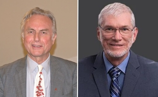 Richard Dawkins e Ken Ham. (Foto Montagem: Wikimedia Commons e Answers in Gênesis)
