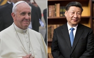 Papa Francisco e presidente chinês Xi Jinping. (Foto: Montagem/Wikimedia Commons)