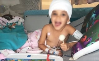 Mia em sua recuperação no hospital. (Foto: Reprodução/CBN News)