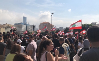 Protestos em Beirute, capital do Líbano. (Foto: Wikimedia/Creative Commons)
