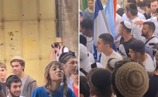 Imagens mostram jovens judeus ortodoxos cuspindo nos missionários cristãos. (Captura de tela: Twitter/EmekShavehHeb)